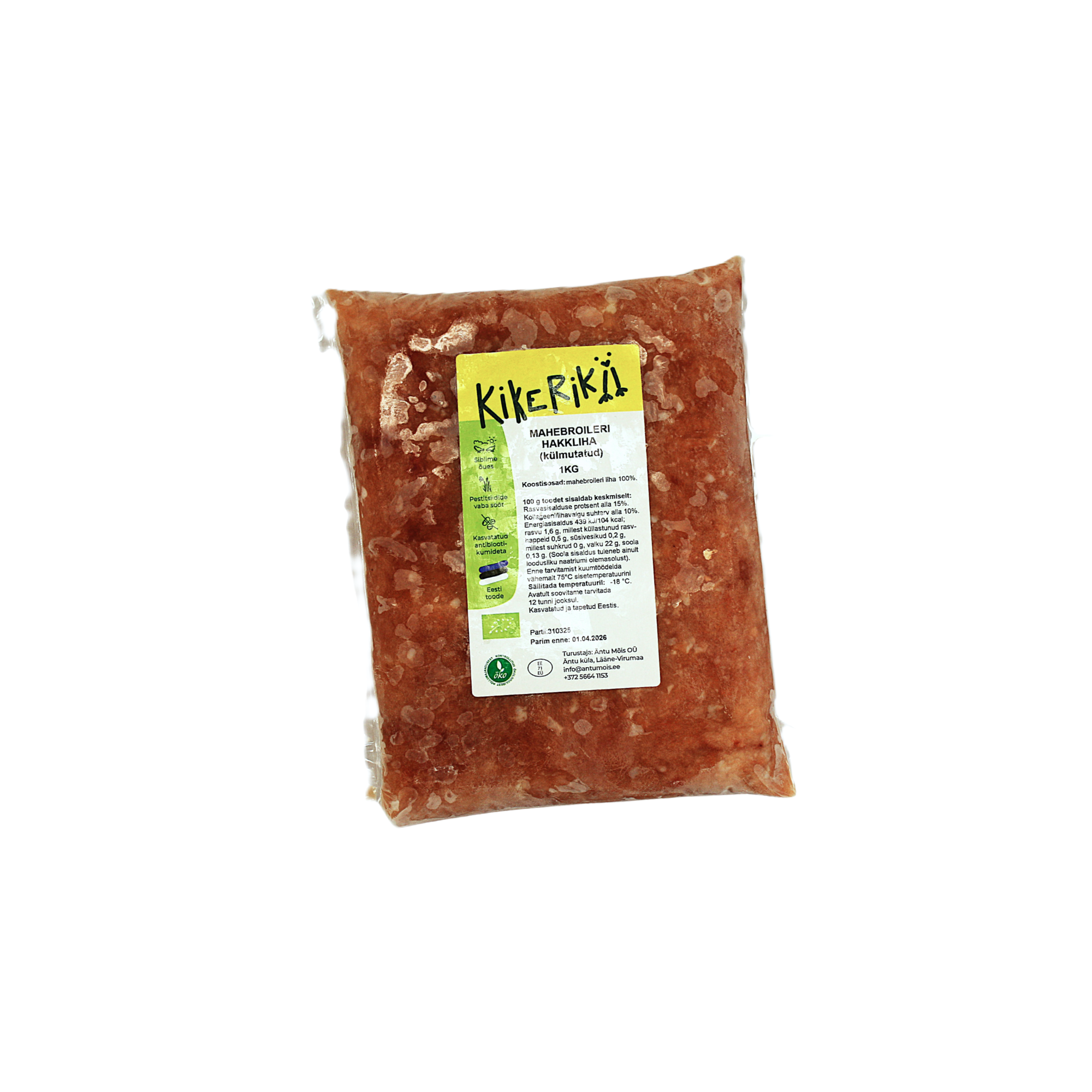 Kikerikii mahebroileri hakkliha 1 kg (külmutatud)