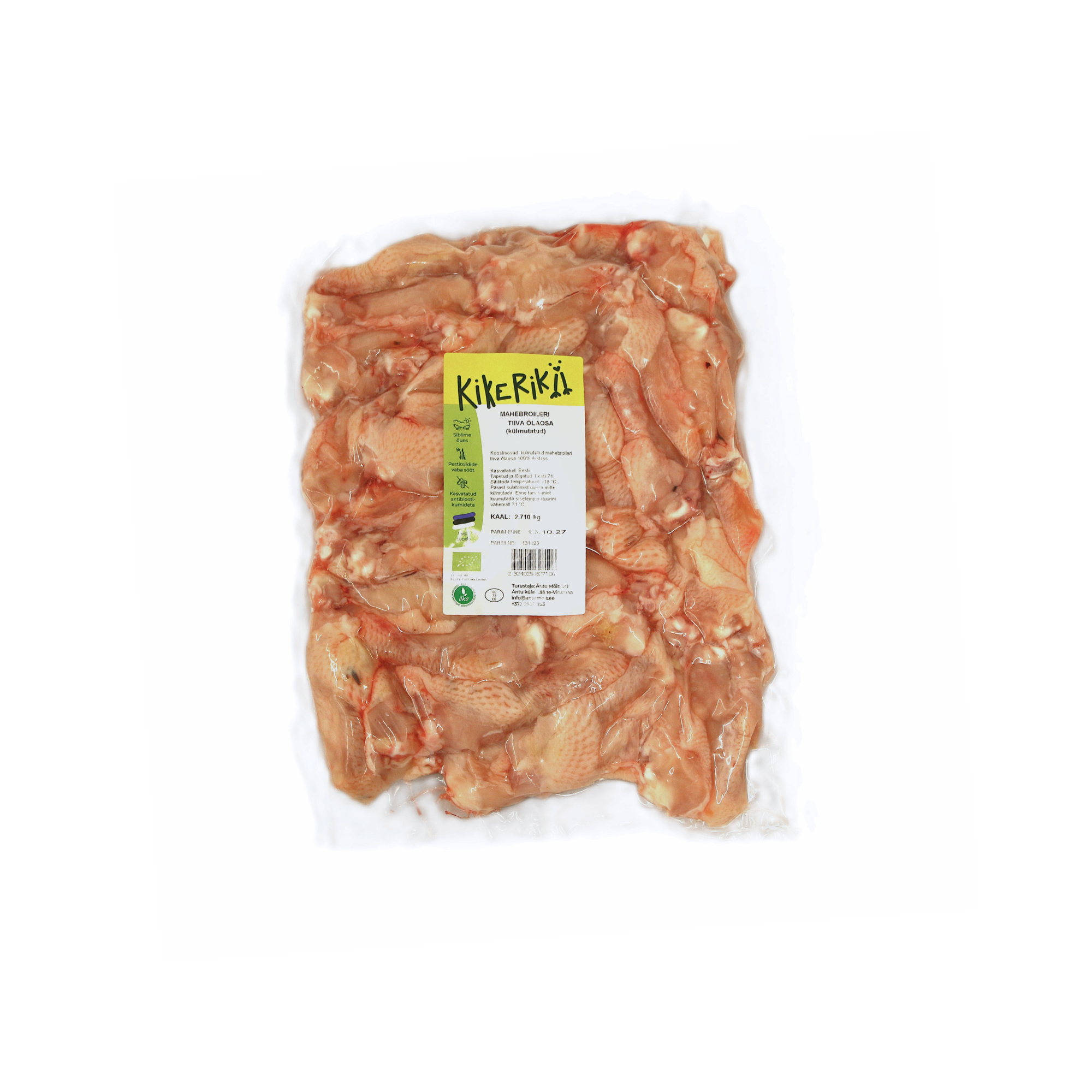 Kikerikii mahebroileri pooltiib suurpakk ~2,5 kg (külmutatud)